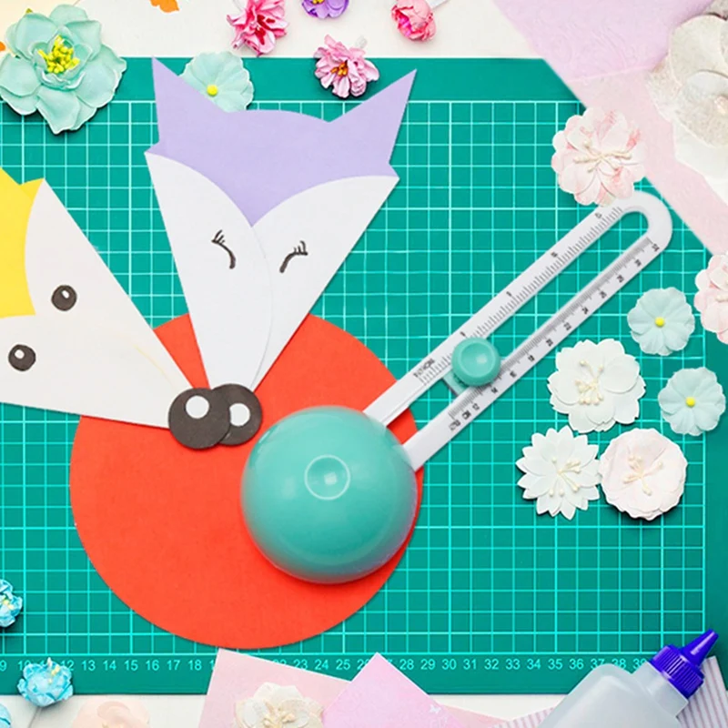 GIGI Round Cutting Knife Patchwork Compass Circle Cutter Round Paper-Cutting Machine Scrapbooking Cutters Cards DIY Tools