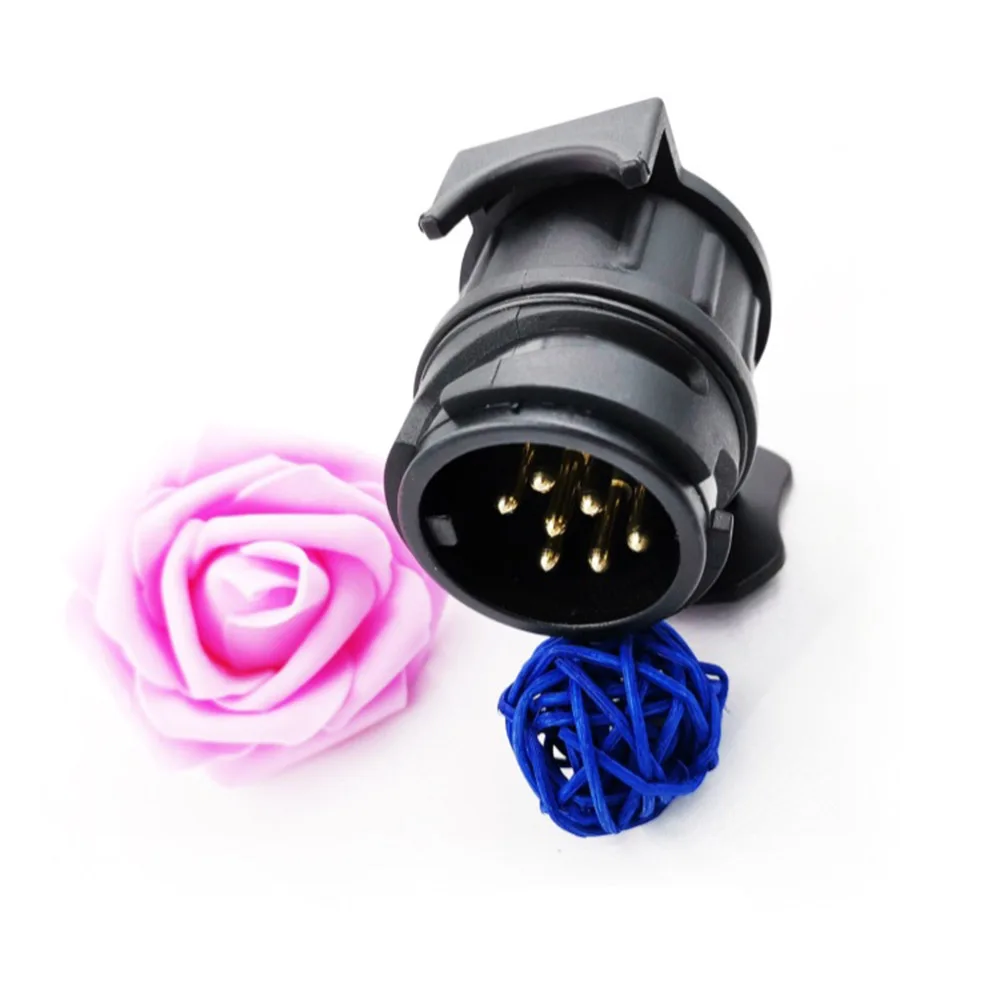 Connector Adapter 13 To 7 Pin Trailer 12V Towbar Towing Waterproof Plugs Socket Protect Connections