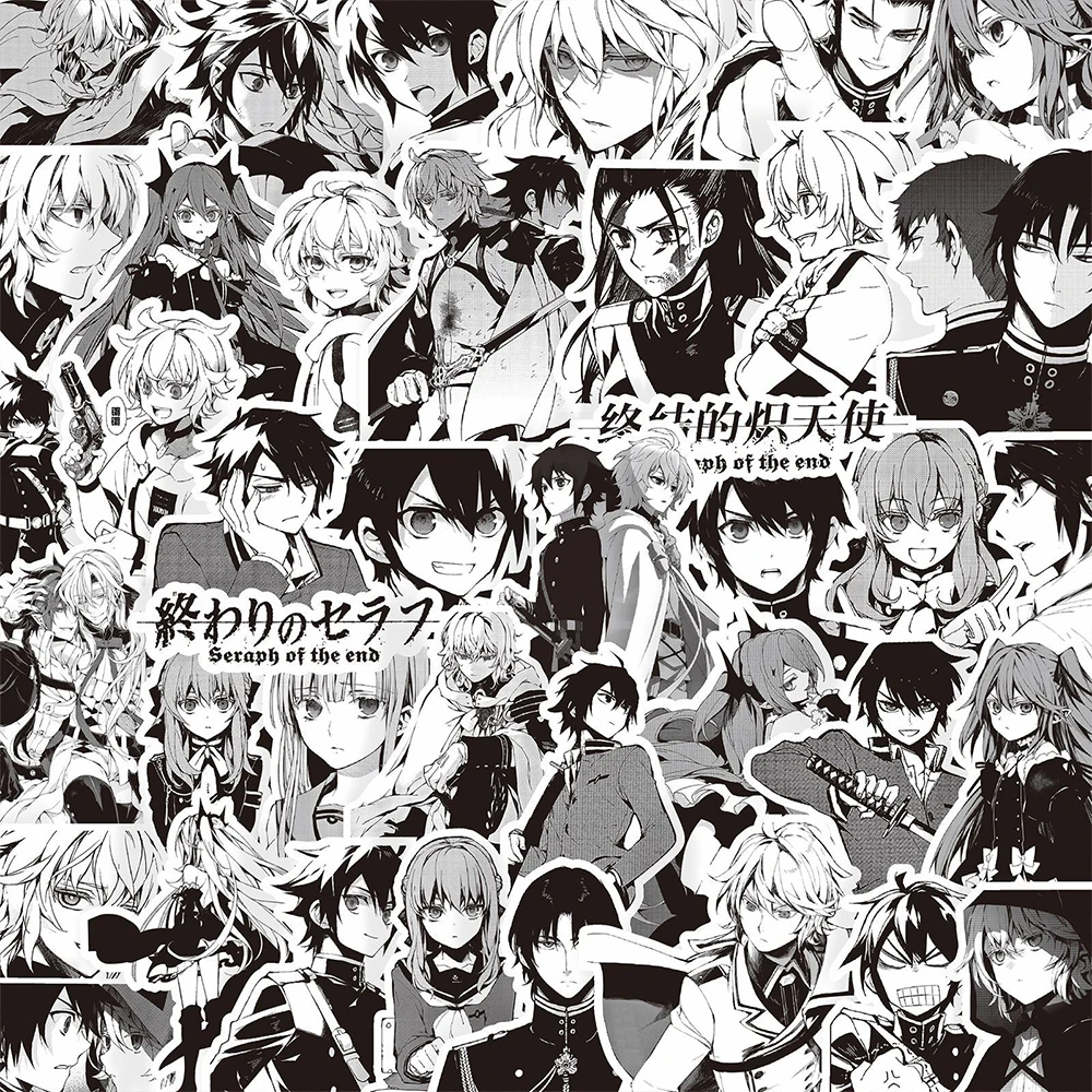 10/35/75 Stück Seraph of The End Anime Aufkleber Yuichiro Hyakuya Aufkleber Laptop Skateboard Auto Telefon Shinoa Hiiragi Cartoon Aufkleber