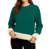 Plus Size Women's Plush Sweatshirt Autumn and Winter Long Sleeve Round Neck Pullover Sweatshirts Fall Female Warm Base Shirt