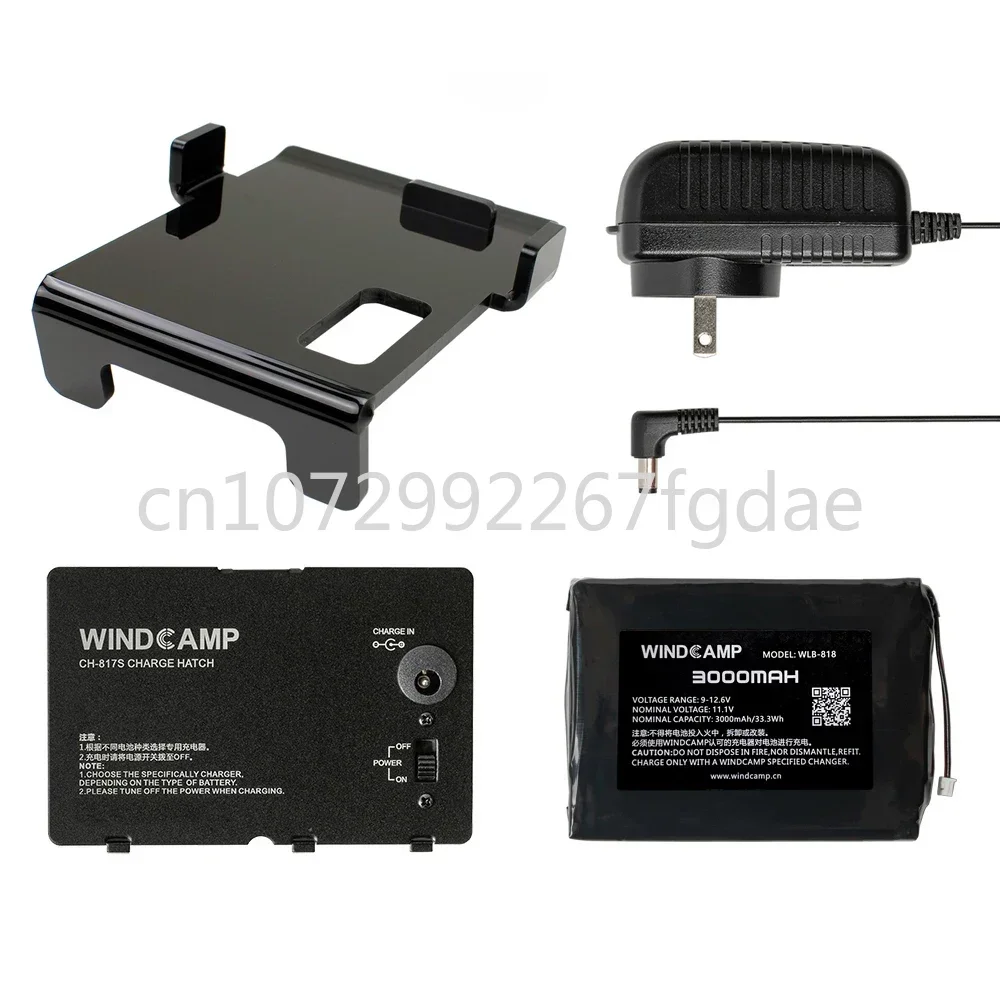 Ft-818 3000Mah Caricabatteria Ai Polimeri Di Litio Coperchio Della Batteria Con Staffa Yaesu Ft-818 Ft-817 Nera