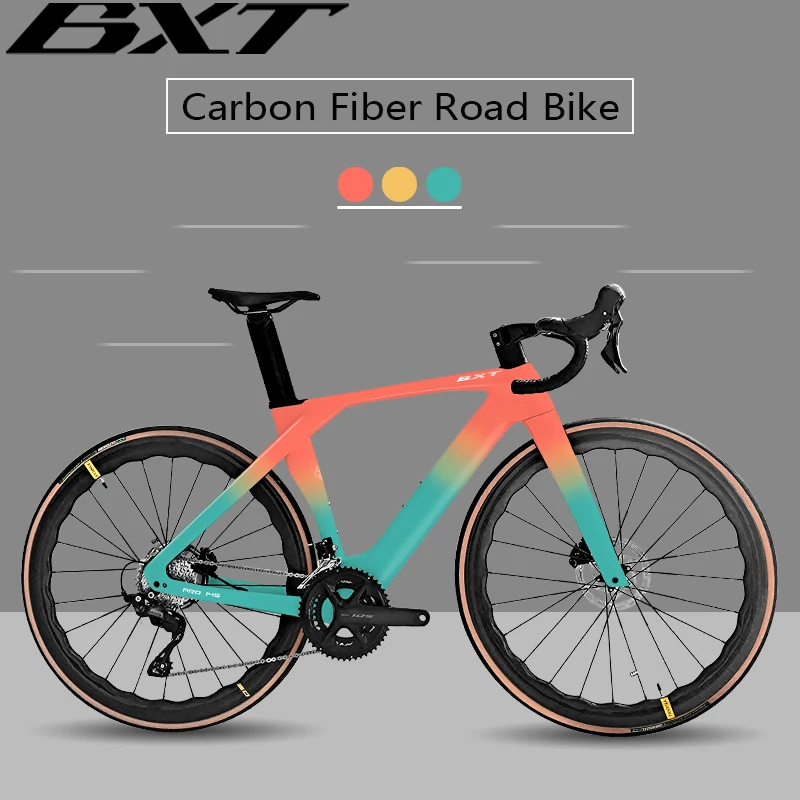 

2024 New Carbon Frame Bike SHIMANO R7120 Disc Brake Complete Bicycle Road Bike Hidden Cable Line T47 Carbon Fiber BXT Bike