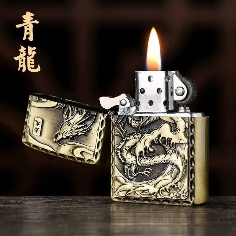 Kerosene Lighter Torch Flame Dragon Unusual Cigarette Smoking