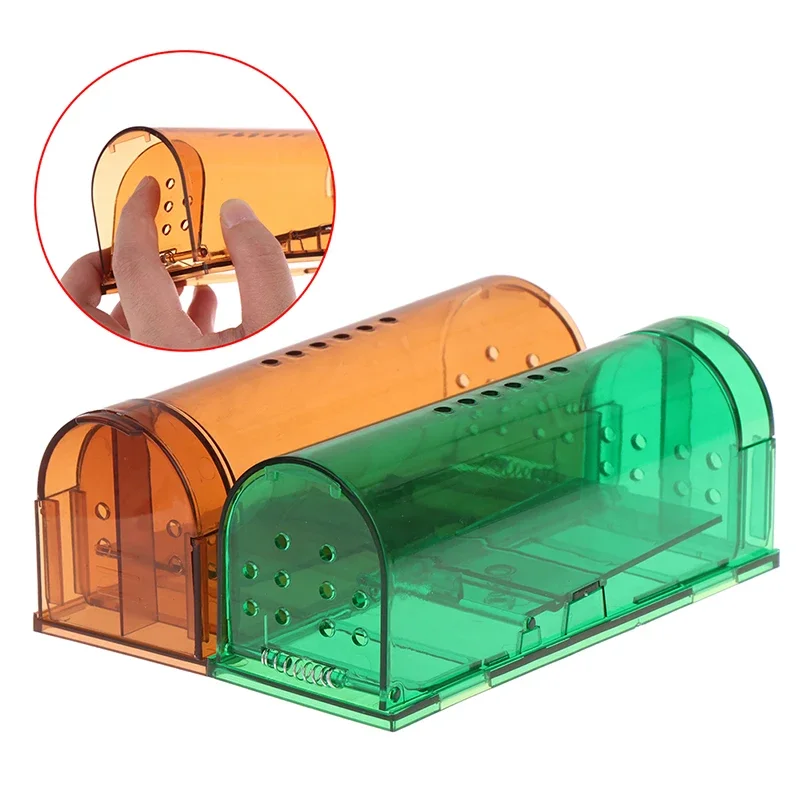 

Reusable Smart Self-locking Mousetrap Safe Firm Transparent Household Mouse Catcher Control Cage Mice Rodent Catcher Rat Traps