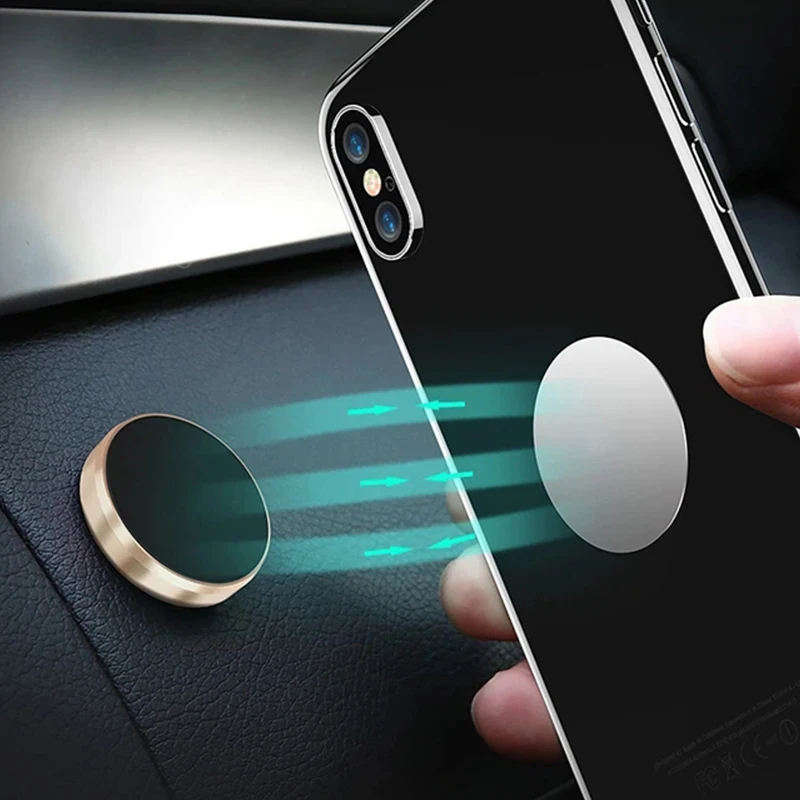 

Portable Magnetic Car Phone Holder Round Magnetic Phone Holder Car Interior Mount Stand Bracket for IPhone 12 13 Samsung Xiaomi
