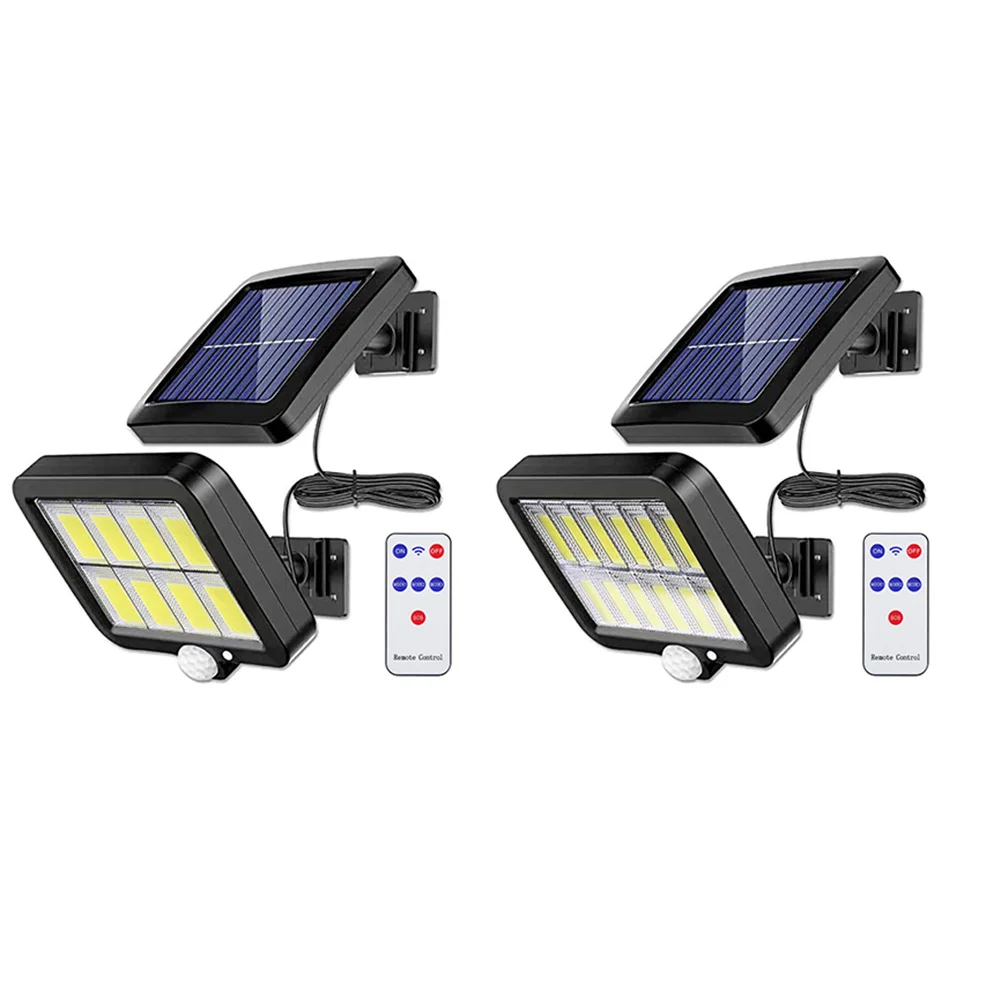 Solar Powered Wall Lamp COB LED 3 Working Modes Waterproof PIR Motion Sensor Outdoor Garden Solar