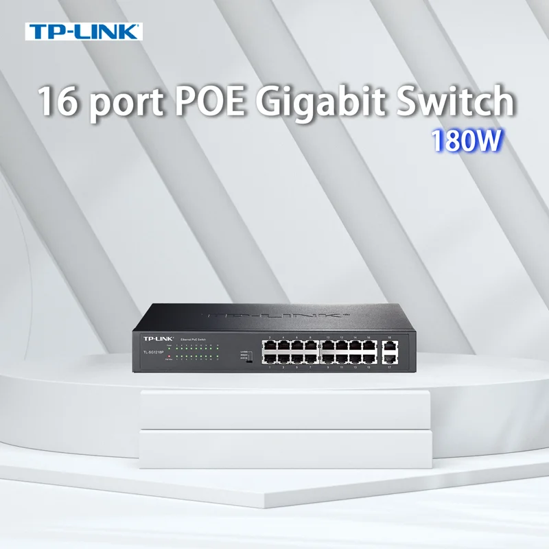 

TP-Link 18 Port Full Gigabit 16-port 1G 1000Mbps PoE Switch Wireless AP Power Supply IP Camera Poe Ethernet Switches TL-SG1218P