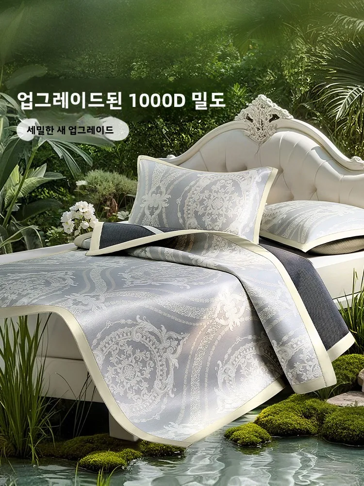 푸만 쿨 매트 1000D 두꺼운 아이스 실크 접이식 통기성 여름 침구 성인용 고급 소프트 매트 3D 통풍 매트 봄 가을용