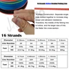 16 Strands 1000m 1500m Hollow Core 100% PE Extreme Braided Fishing Line 55LBs / 250LBs Saltwater Sea Fishing Goods 2