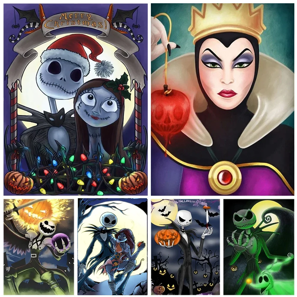 

Disney Cartoon Nightmare Poster Before Christmas Canvas Anime Painting and Printmaking Living Room Home Decor Wall Art Pictures