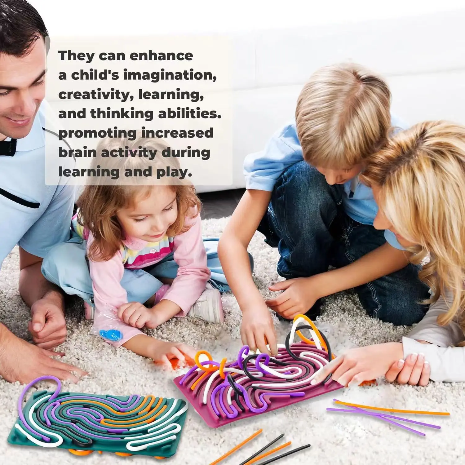 Sensory Activity Board Busy Board Silicone Calm Down Toy Kids Baby Montessori Relaxing Anxiety Stress Color Shape Toy Gift 3