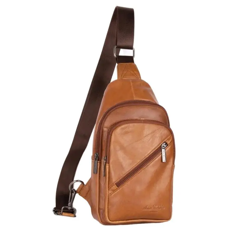 

Винтажная мужская сумка через плечо из натуральной кожи, нагрудная вместительная уличная сумка-мессенджер из воловьей кожи, модный саквояж на плечо