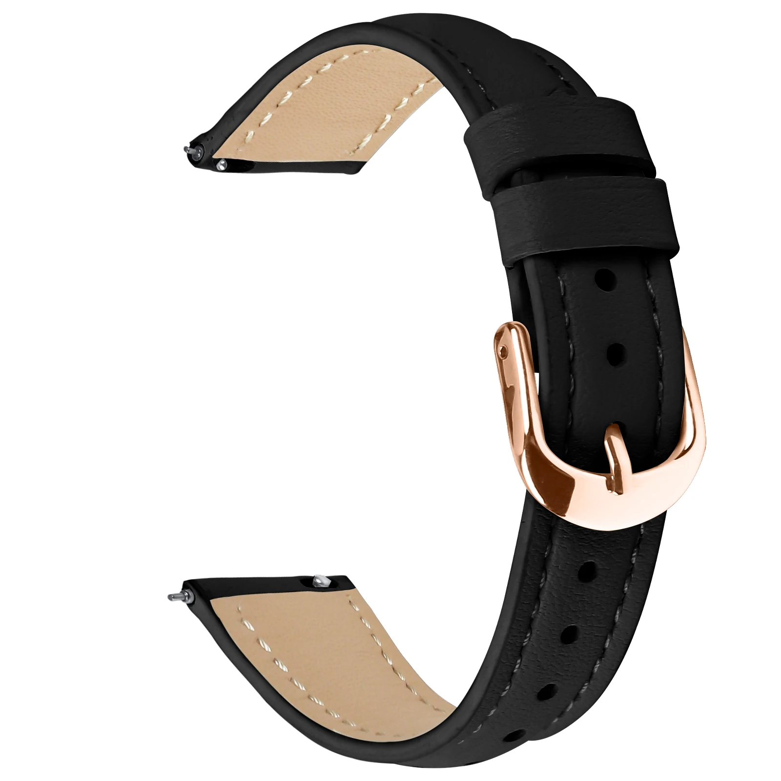 Leather Sport Band Replacement: Slim Adjustable Wristband for Business and Casual Wear