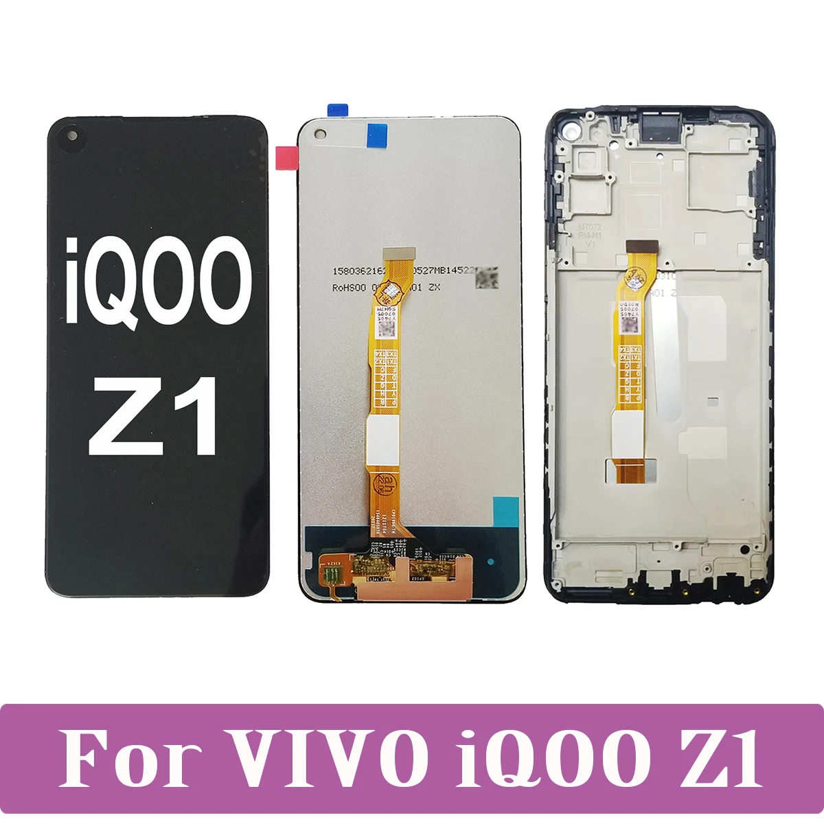 IQOO Z1 おまけ付き Black 6.57 inch For Vivo iQOO Z1 5G V1986A LCD Display Touch