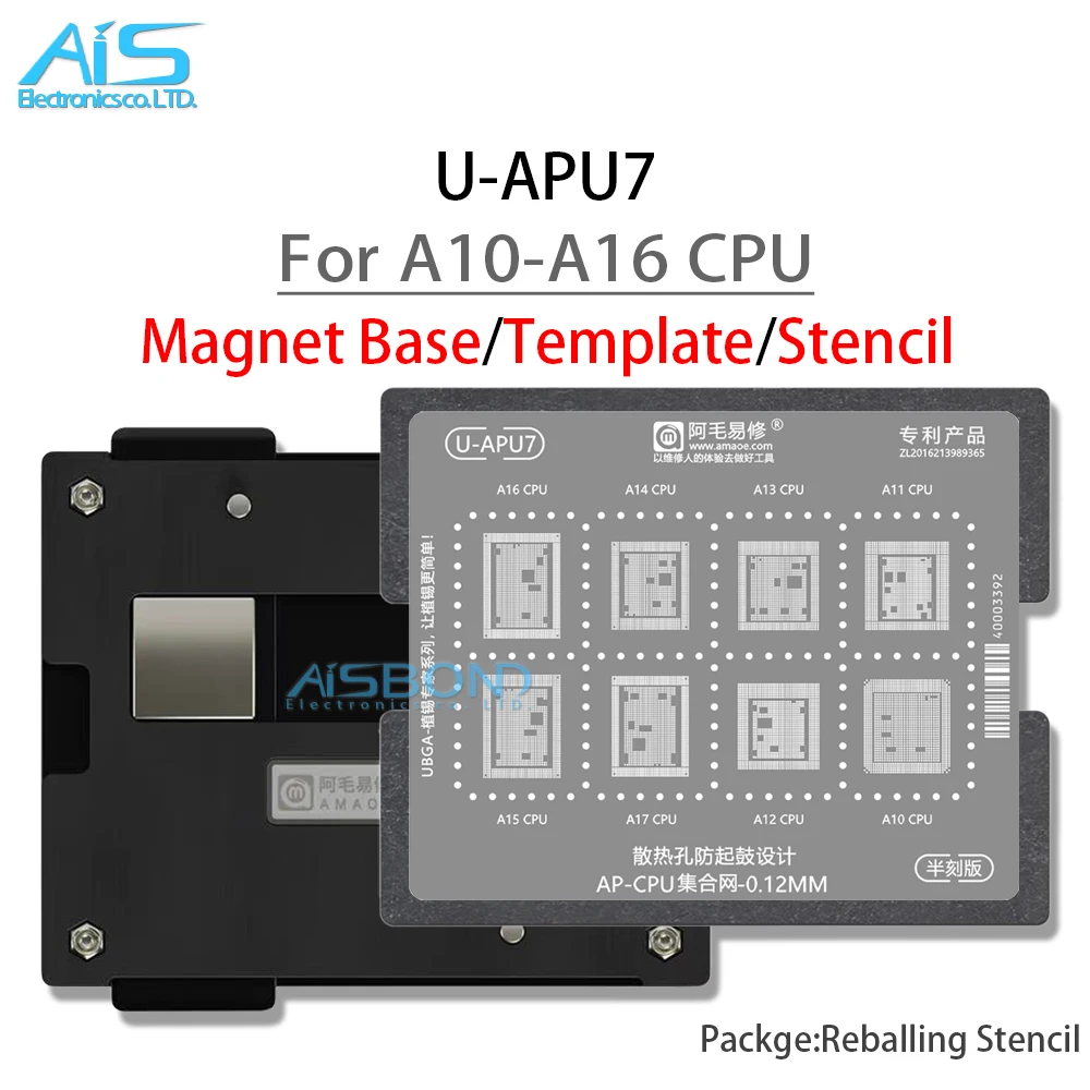 Reballing Stencil Magnet Base Template Station Per Iphone 14 Plus 13 12 11 Pro X Xs Max Xr 8 7 A10 A11 A12 A13 A14 A15 A16 Cpu