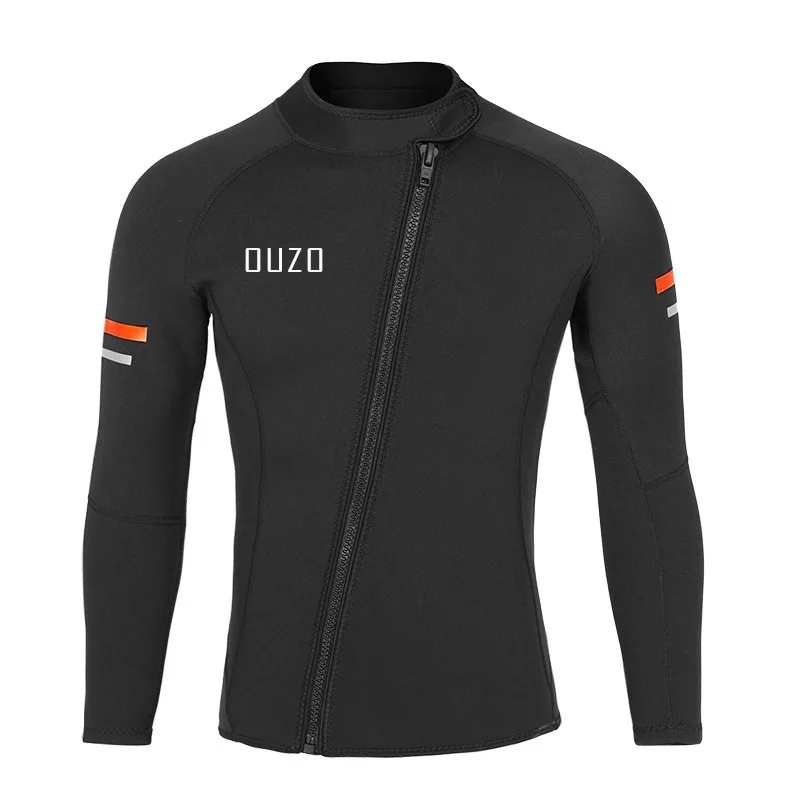 OUZO 1.5mm Men's and Women's Long Sleeve Wetsuits Diving Top Split Sun Protection Surfing Suit Diving Surfing Equipment