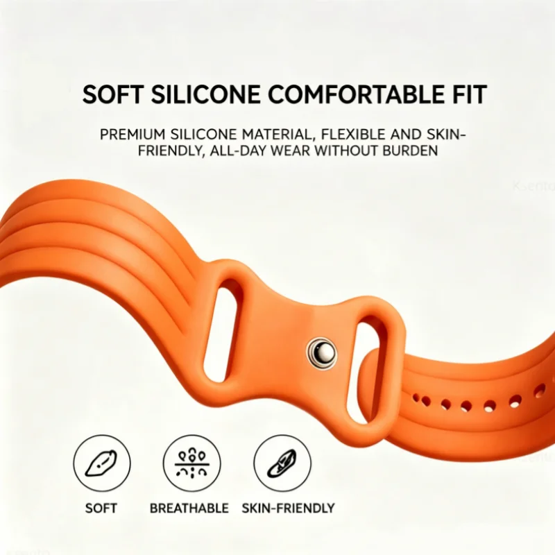 Soft Silicone Adjustable Wristband - Solid Color Replacement Smart Bracelet Strap Accessory