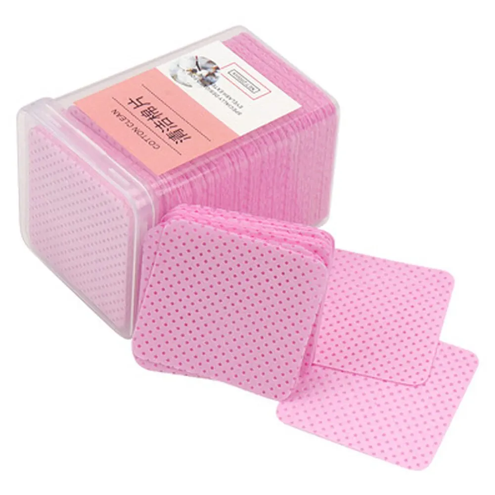 Lint Free Paper Cotton Wipes Eyelash Glue Remover Wipes Cleansing Cotton Sheet Nails Art Polish makeup remover pads Makeup Clean Pads 200pcs