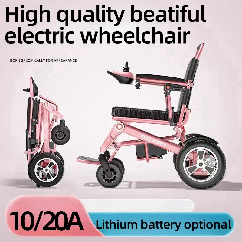 Remote Control Electric wheelchair Lightweight Powered Wheelchair Easy Carry Motorized Mobility Scooter For Women Disabled