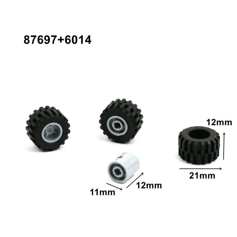 50 58PCS Mini Cars Wheel Axles Pack Tires 8 Models Building Blocks Parts MOC Enlighten Toys For Kids Assembly Small Bricks 3