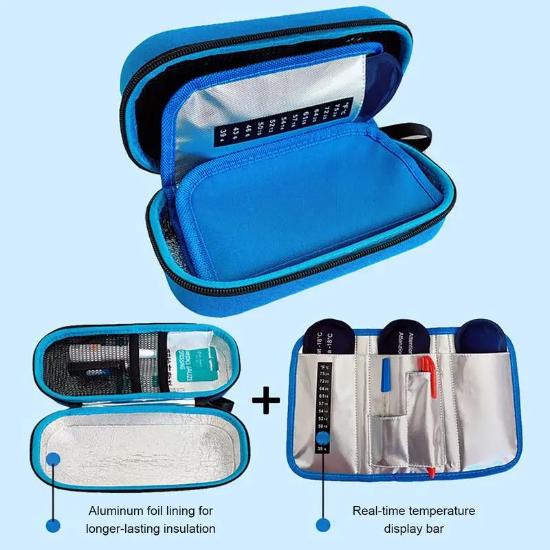 

Охладитель для инсулина, для путешествий, чехол, диабетический инсулиновый, для путешествий с 3 ледяными тройками, чехол, поставка