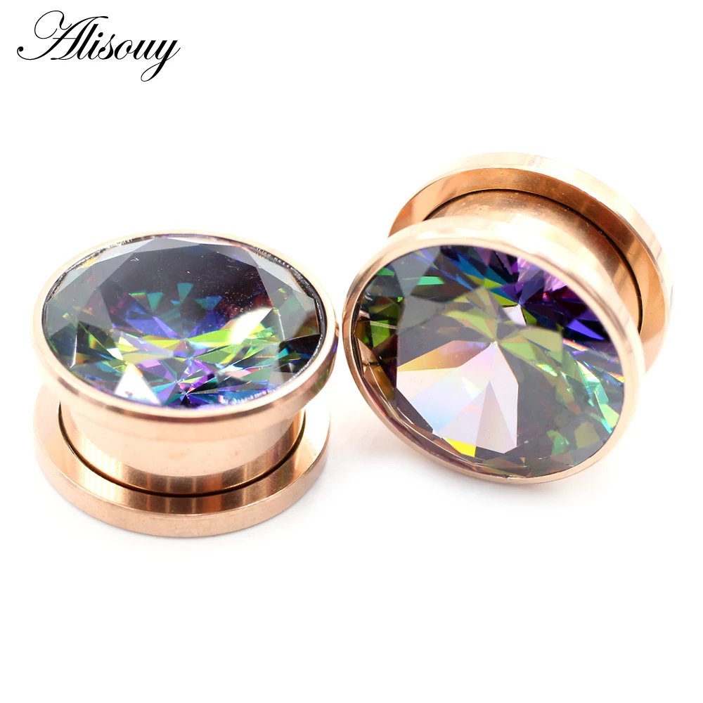 Tunnel Finti Acciaio Inossidabile Set Di 2 Tunnel Per Orecchio - Foto 11