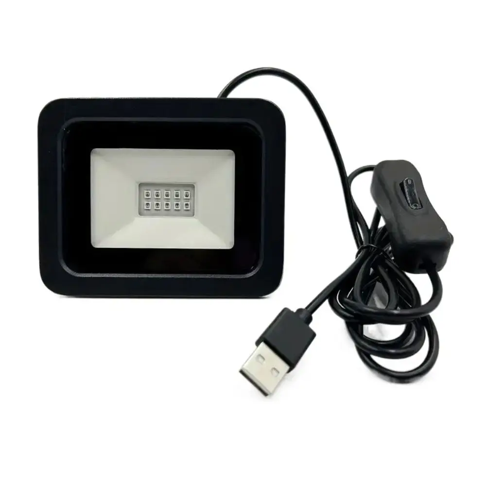 항균 5V USB UV LED 투광등 고출력 395nm UVA 투광등 휴대용 방수 UV 형광등 분위기 조명
