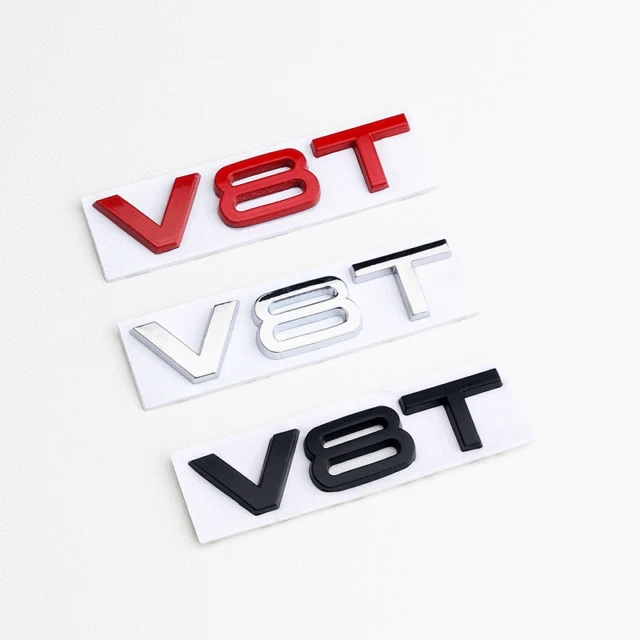 3D Metal V6T V8T Side Fender Emblem Sticker Rear Trunk Badge Decals For Audi  A4 A3 A5 A6 A7 A8 Q3 Q5 Q7 S3 S4 S5 S6 RS - AliExpress