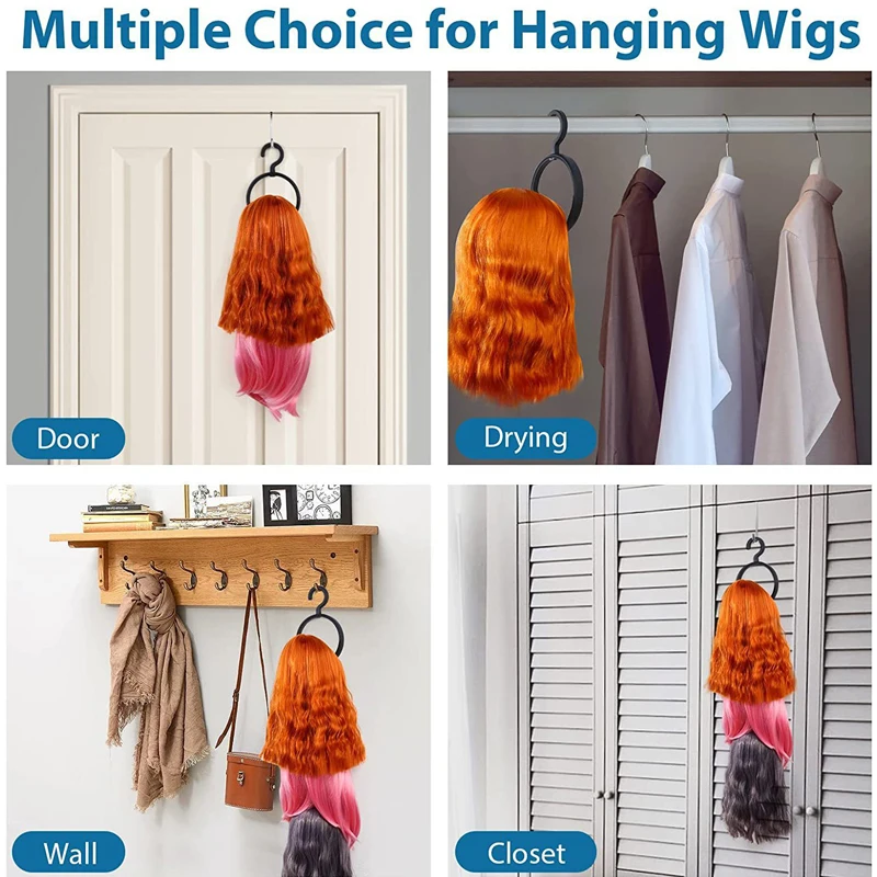 5 pieces/Lot Wig Stands Portable Wig Hanger Salon Barber Hanging Hats  Holder Display Stand