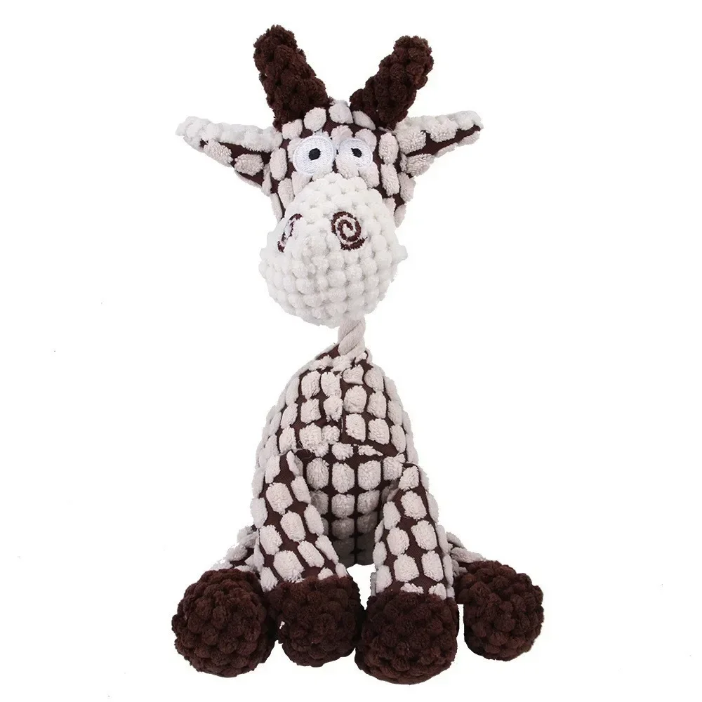 Plush Bite-Resistant Squeaky Corduroy Dog Toy