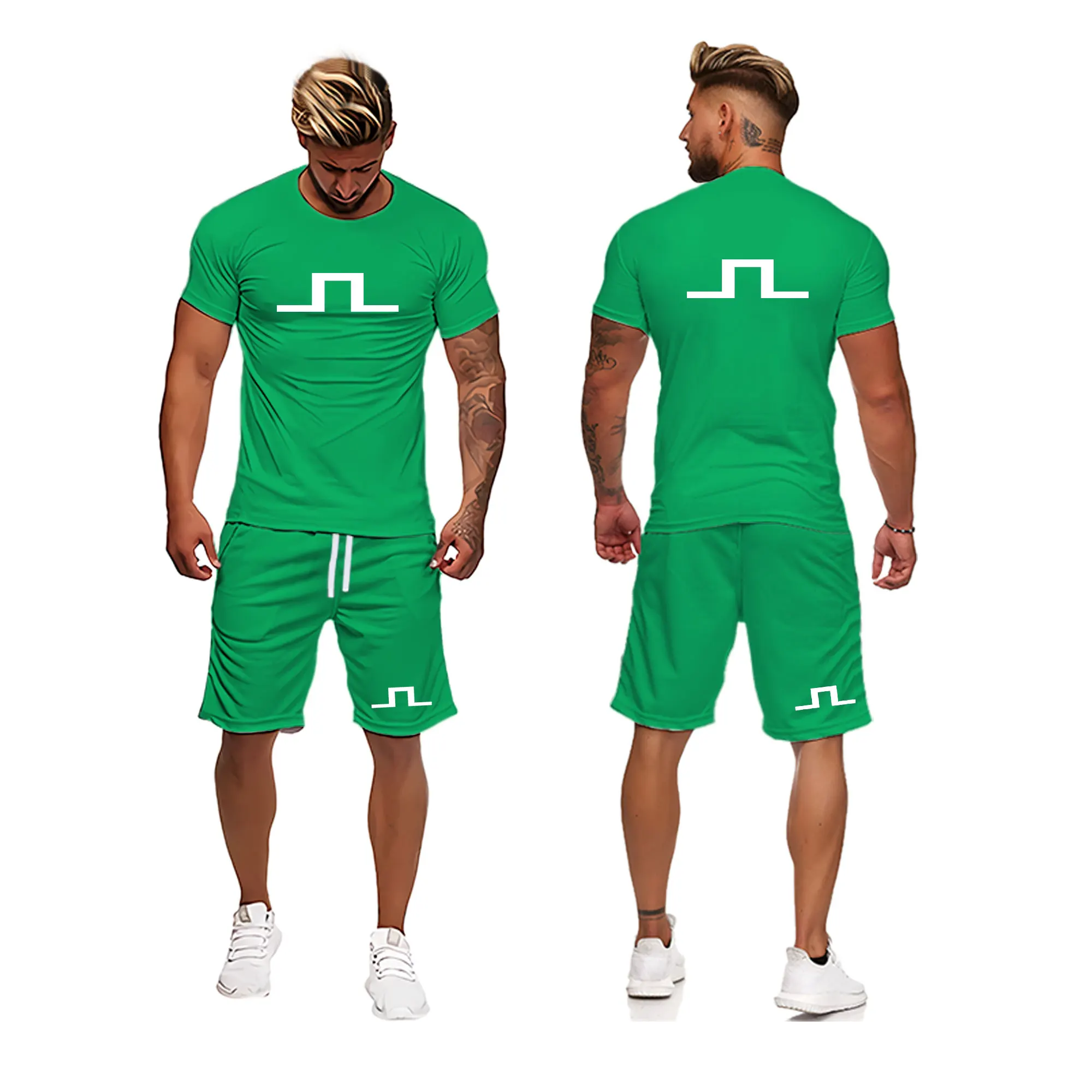 2022 New Casual Short Sleeve Shorts Sets Men Summer Tracksuit 2 Piece Set Mens Fashion Loose Sport Jogging Suit Clothing brand theme summer men s t shirt jogger tracksuit slim night field hd luxury hot drilling sets classic short sleeve