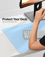 Office Desk Mat,Non-Slip PU Leather Desk Blotter, Computer Desk Pad, Waterproof Desk Writing Pad for Office and Home 60cm x 35cm 2