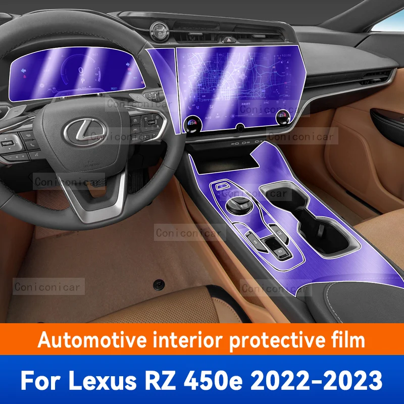 

For LEXUS RZ 450e 2022 2023 Car Interior Gearbox Panel Anti-Scratch Protective Transparent TPU Cover Film Accessories Sticker