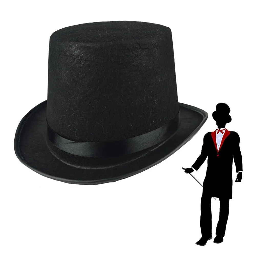 Fashion Hat Collapsible Top Hat for Kids Adult Magician Jazz Stage Performances Party Costume Gentleman