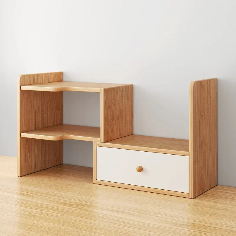 

Desktop Storage Wood Rack Study Desk Books Holder Multi-layer Student Dormitory Sundries Modern Luxury Simplicity Practical