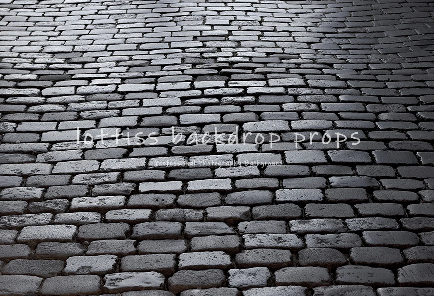 Piso De Pedra Contexto Tijolo Estrada Fotografia