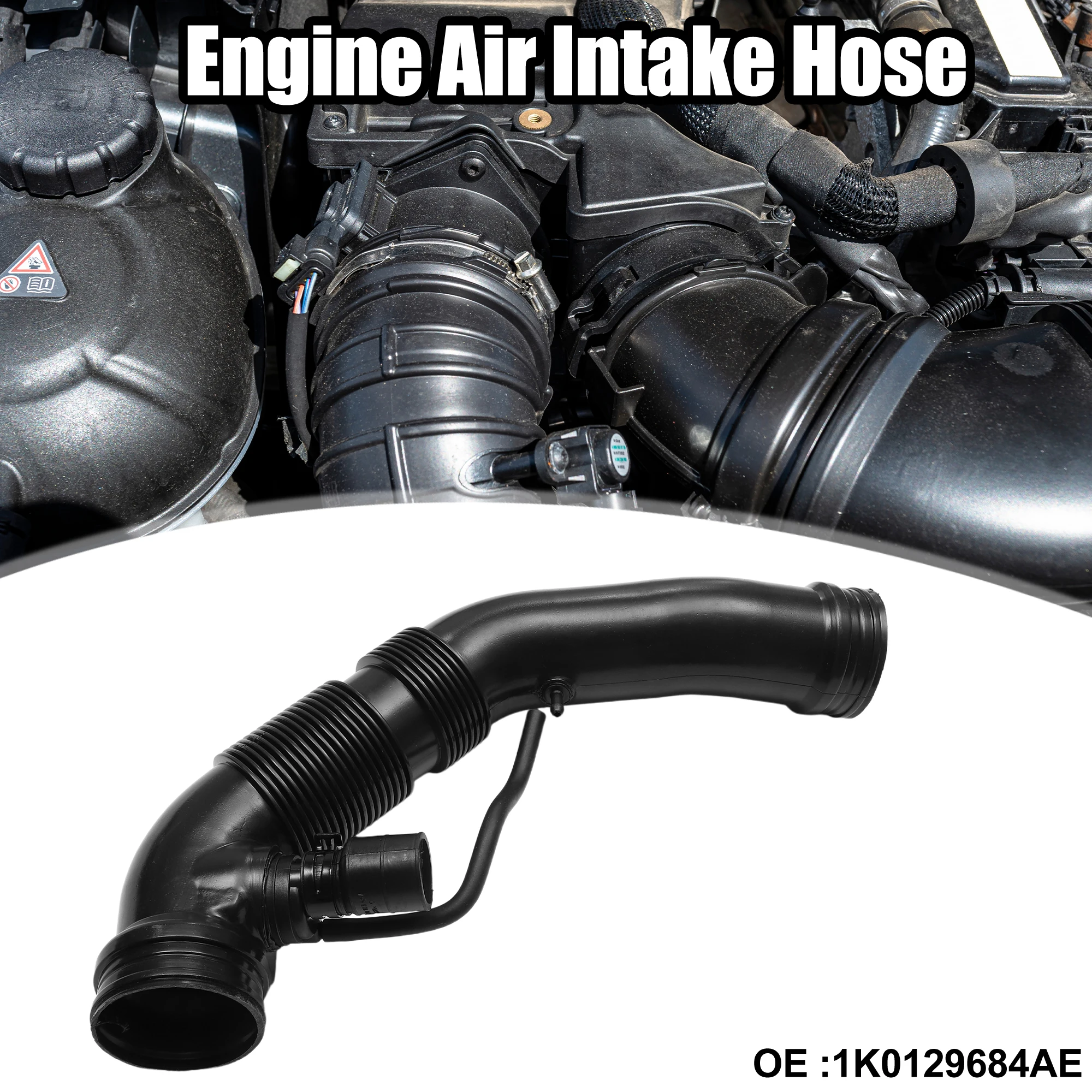 Engine Air Intake Hose Air Filter Pipe Tube Fit for Audi A3 8P1 1.6 2003-2012 for VW CADDY III 2004-2015 1K0129684AE air intake kit,air filter intake pipe