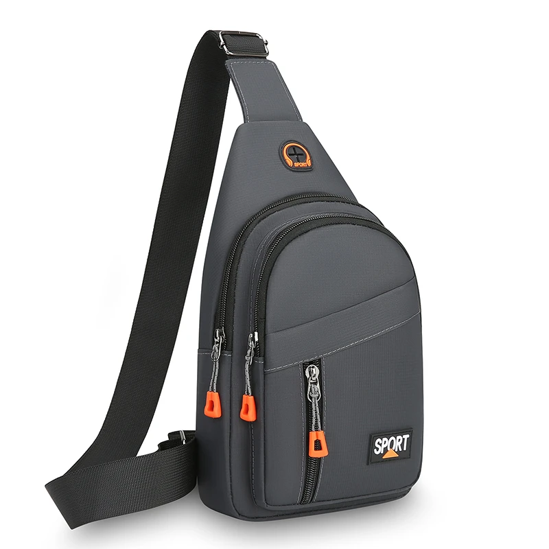 Neutral crossbody bag - adjustable shoulder strap, chest bag, zipper closure for outdoor sports, travel, and daily use