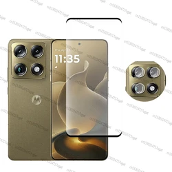 Premium Full Cover Tempered Glass Screen & Camera Lens Protector - Moto Signature (1 Glass and 1 Len)