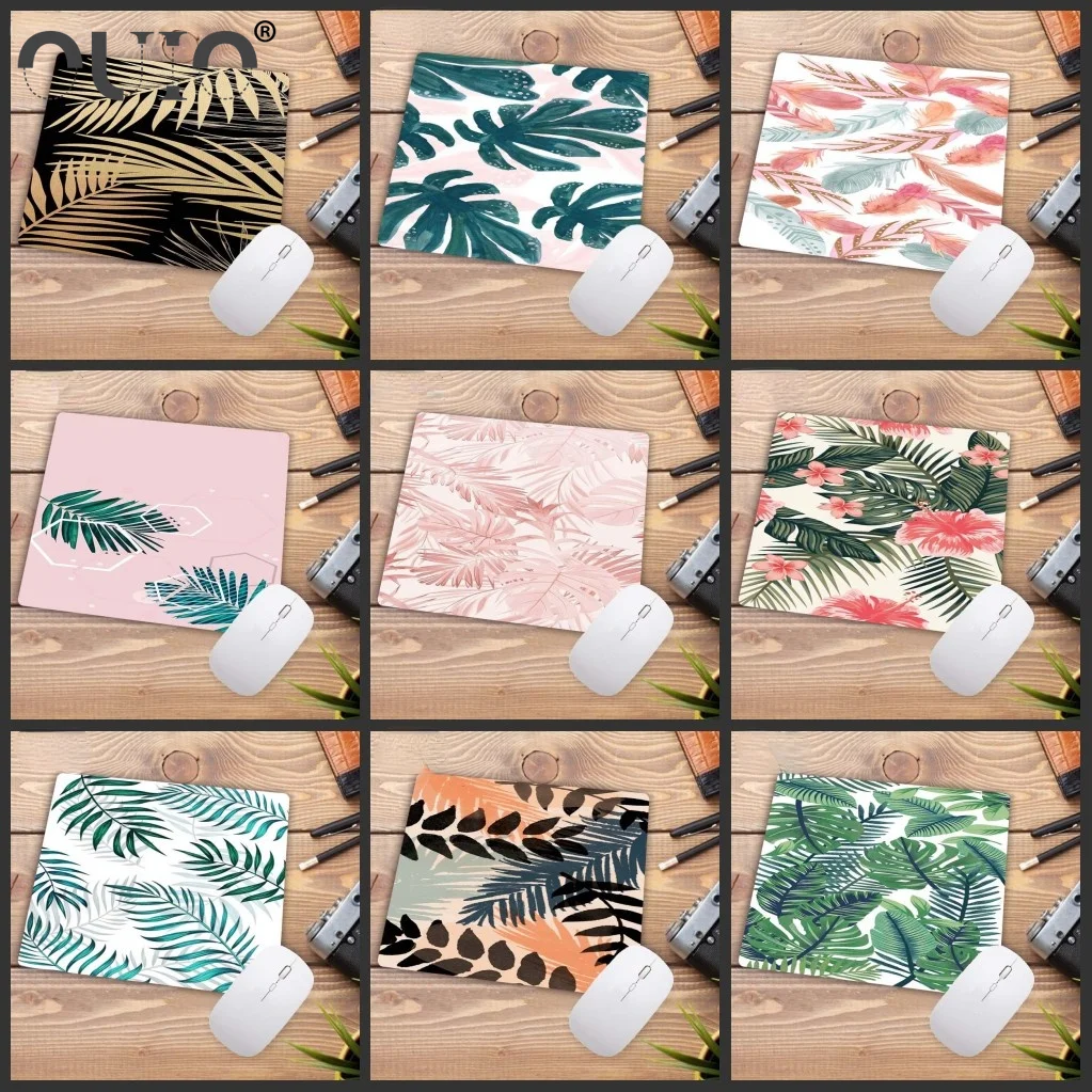 Ouio Promozione Oro Marmo Fiori Foglie Verdi Gamer Tappetini Da Gioco Mouse In Gomma Pad Piccolo Gaming Padmouse Gamer To Laptop Keyboard