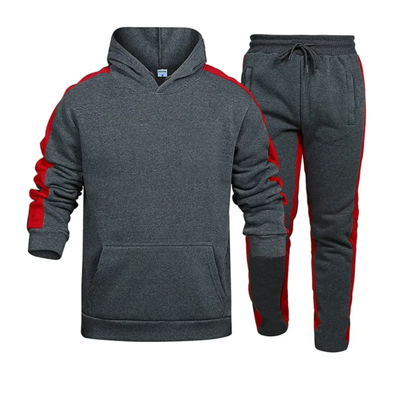 New Fashion Men's Casual Suit Spring Autumn Men Hoodies and Sports Pants Two Pieces Outfits Men's Sportswear Sets Plus Size
