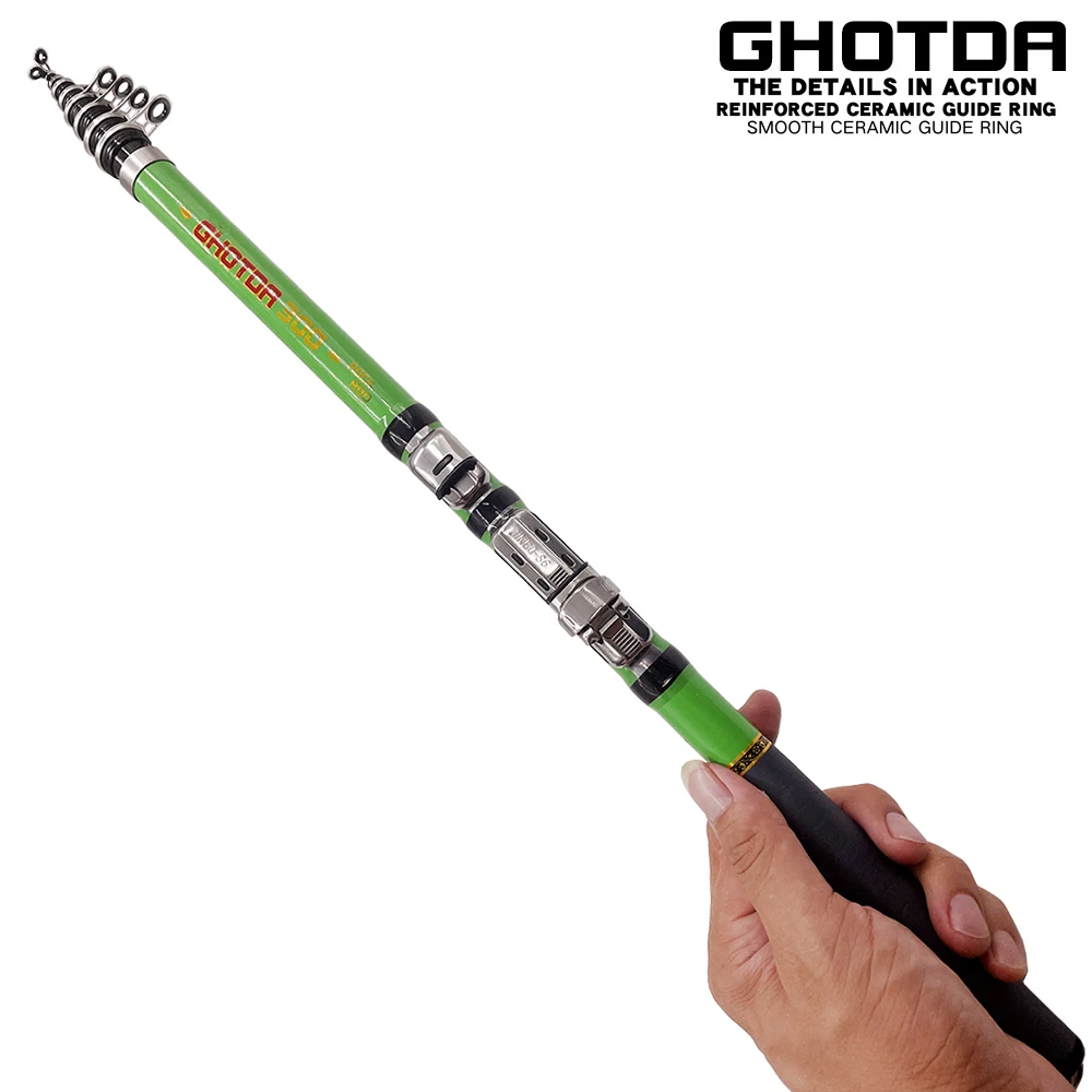 

New Carbon Ultralight Fishing Rod 3M 2.7M 2.4M 2.1M 1.8M 1.5M Short Section Spinning Bait Long Throw Travel Rod Salt/Freshwater