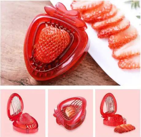 Strawberry Slicer Fruit Cutter Carving Tool Salad Cutter Stainless Steel