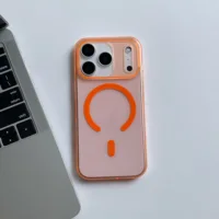 CrystalShield™ – Coque Magnétique Transparente pour iPhone - Orange