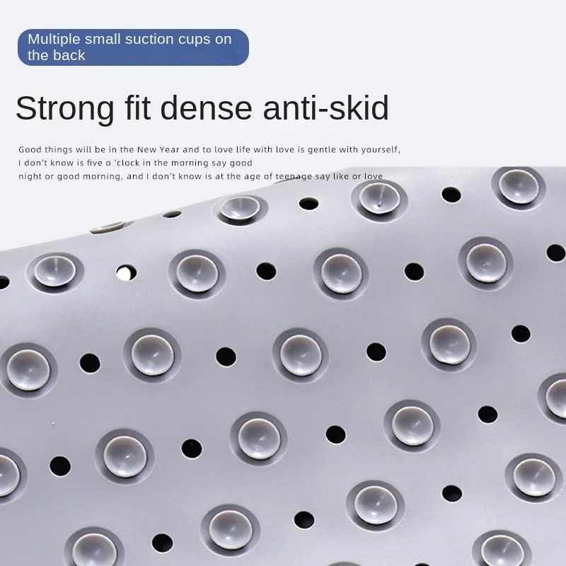 Non-slip Mat Shower Massage Mat Home Bathroom Hydrophobic Hotel Simple Solid Color Fan Bathroom