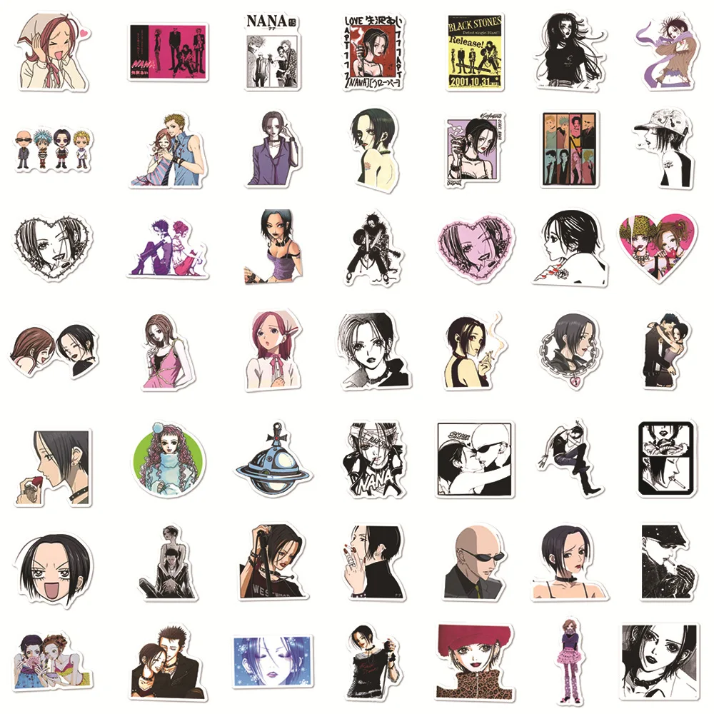 50개 나나 스티커 그래피티 스티커 DIY 다이어리 폰 케이스 핸드메이드 스크랩북 감성 스티커