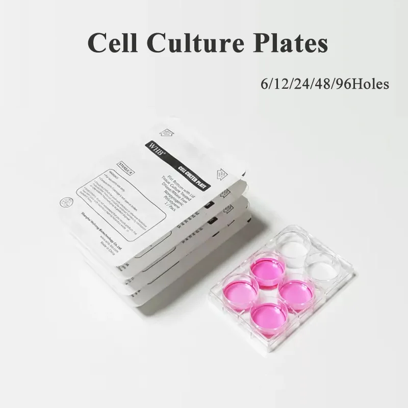 

Lab Disposable Cell Culture Plates 6/12/24/48/96 Holes Bacterial Culture Plate Sterilization Package Cell Culture Chambers