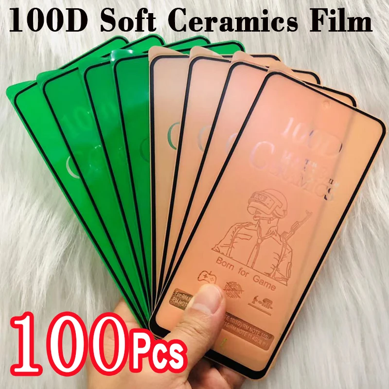 100Pcs HD Soft Ceramic Film Matte For Samsung Galaxy A03 Core A03S A13 A23 A33 A53 A73 5G M13 M23 M33 M53 Screen Protector Glass