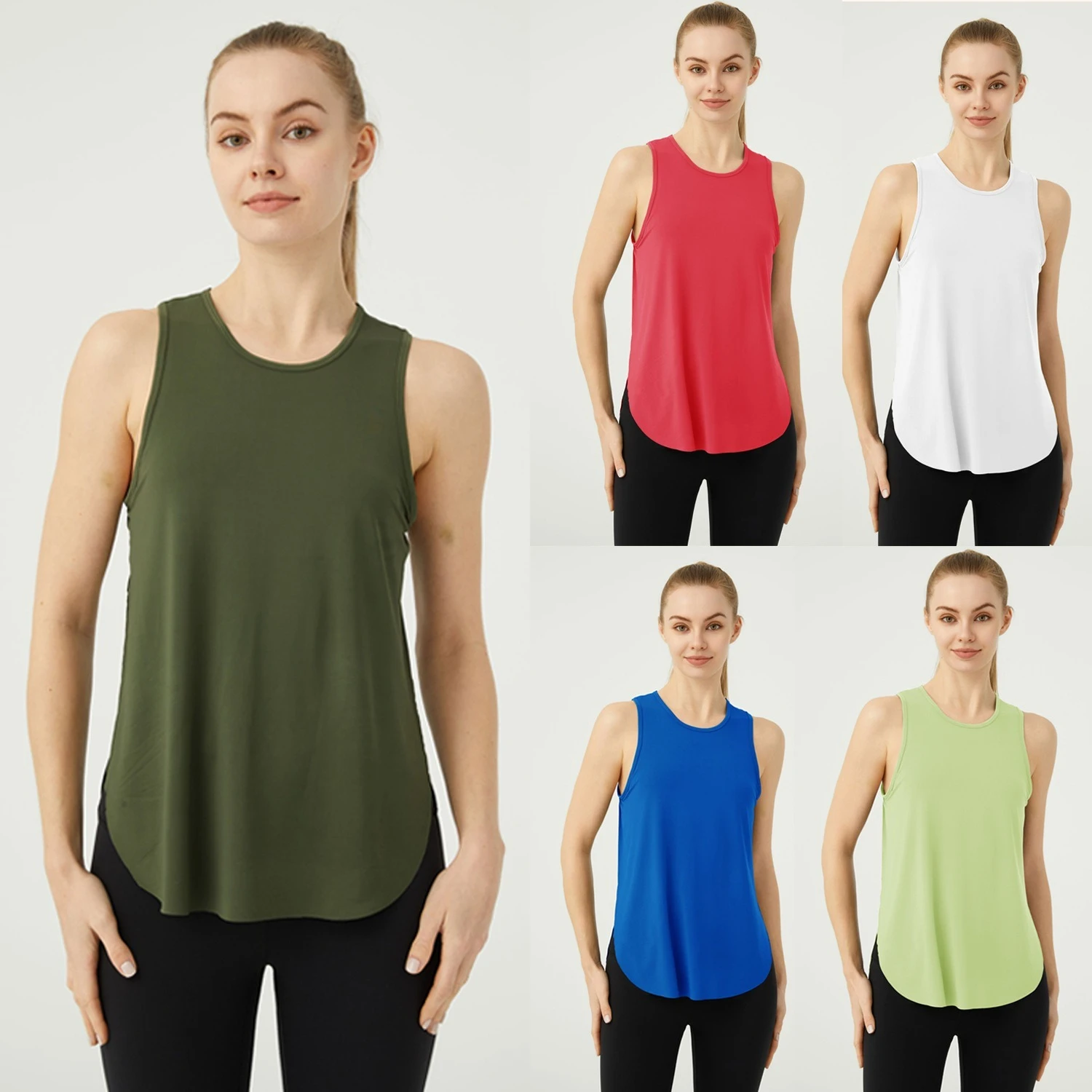 Summer Sleeveless Yoga T-Shirt Women Loose Fitness Running Tank Top Breathable Quick Dry Gym Vest Female Workout Sport Shirt sports t shirt yoga top sports shirt