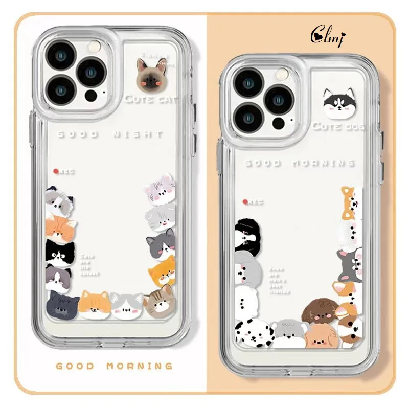 Coque Silicone Pour IPhone - Design Mignon Chat Coupé, Anti-choc Et Anti-dérapant, Compatible Plusieurs Modèles IPhone